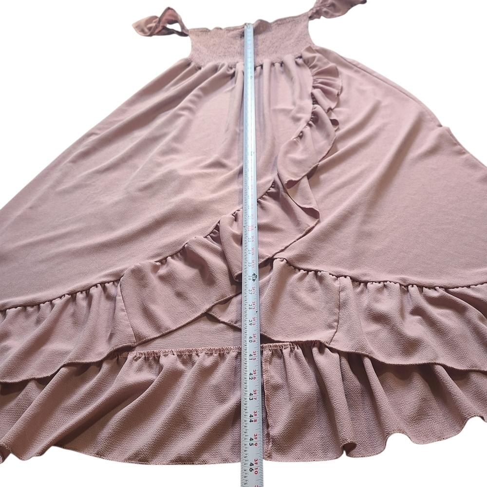 Boutique Dusty Rose Hi-Low Ruffle Dress Women 2XL Matching Mommy & Me - Picture 9 of 10